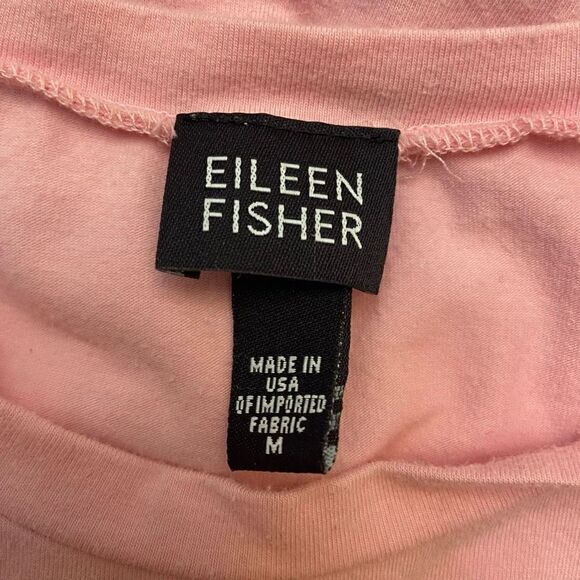 Eileen Fisher Pink Fitted Tee T-shirt Medium - Picture 3 of 5